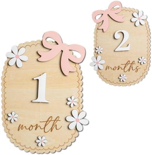 Baby Monthly Milestone Sign Double-Sided 1-12