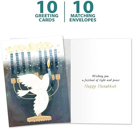 Tree-Free Greetings Hanukkah Greeting Cards 10 Pack
