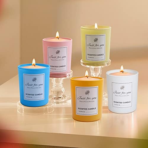 CONNOO 15 Pack Glass Candle Jars with Bamboo Lids for Candle Making