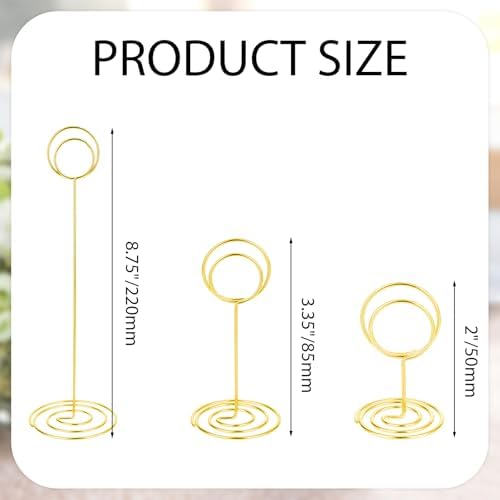 24 Pcs Gold Table Number Holders 3 Sizes