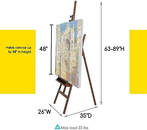 MEEDEN Large Adjustable Artist Easel with Brush Holder