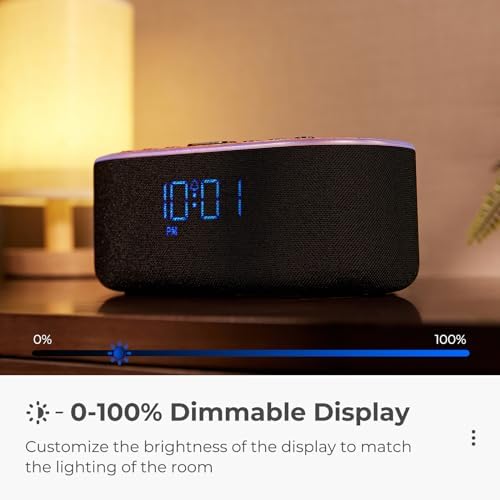 Uscce Alarm Clock with Bluetooth FM Radio and 10W Speaker