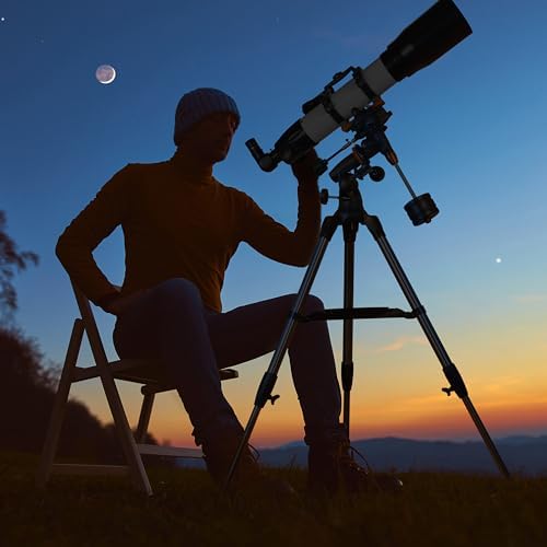 AOMEKIE 650mm Refractor Telescope with EQ Mount and Accessories