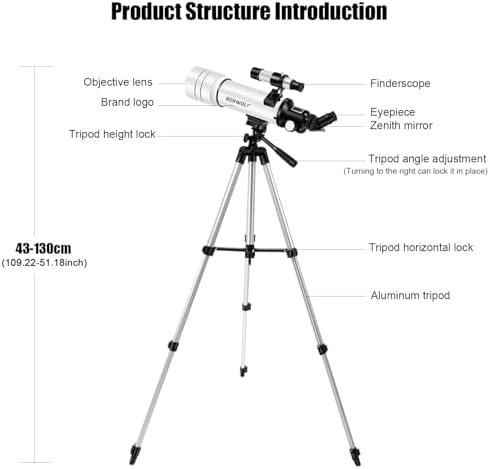 HD 400mm Telescope for Adults - Moon and Star Viewing