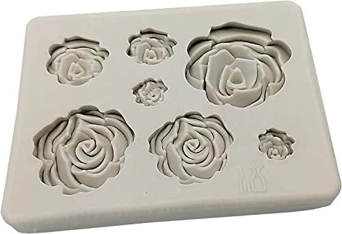 Roses Flowers Silicone Mold for Fondant Cake Soap Polymer Clay