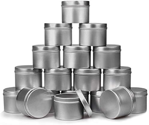 DINGPAI 18 Piece Candle Tin 4 Oz Container Set
