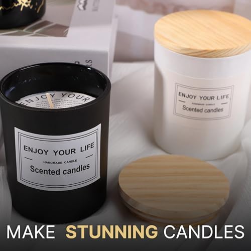 True Candle Frosted Glass Jar with Metal Lid 14oz 6pcs