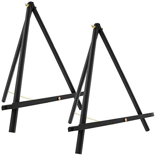 US Art Supply 20 inch Black Wood Easel 2 Pack