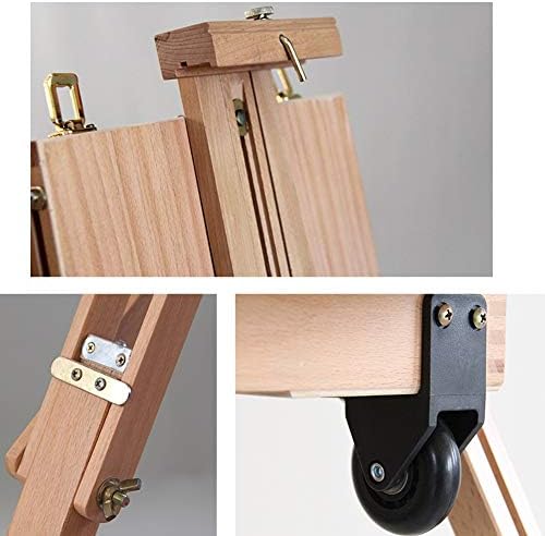 Red Easel Stand with Wheels and Drawer