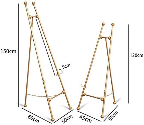 Red Large European Wrought Iron Painting Shelf Easel