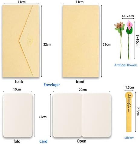 Fancy Vintage Envelopes With Greeting Cards 10pcs