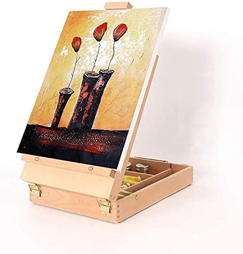 Portable Desktop Easel with Adjustable Height for Painting and Display