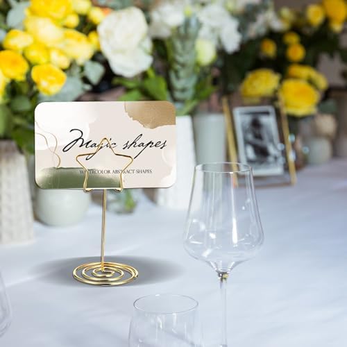 40pcs Table Number Holders with Gold Finish for Weddings and Parties