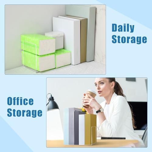 Maitys 32 Pcs Clear Acrylic Book Ends for Shelves