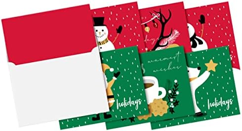 2026 Christmas Cards 50 Sets 25 Red 25 Green 5x7