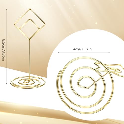 40pcs Table Number Holders with Gold Finish for Weddings and Parties