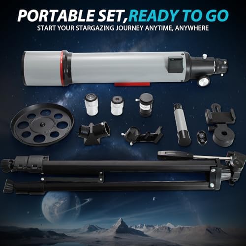 90mm Aperture Refractor Telescope for Moon Stars Observation