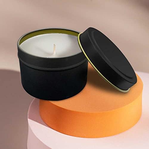 24 Pack Black Candle Tins for DIY Candle Making