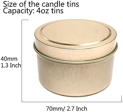 Unixing 24Pcs 4oz Candle Tins for DIY Making