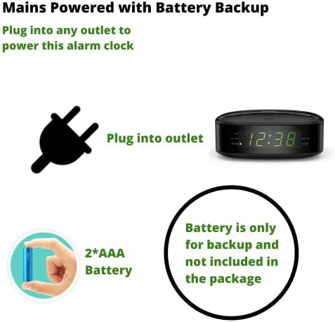 Philips Radio Alarm Clock with LED Display and Snooze Function