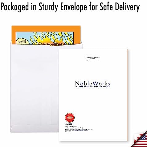 NobleWorks 1 Large Happy Birthday Card Funny Cartoon Greeting Card