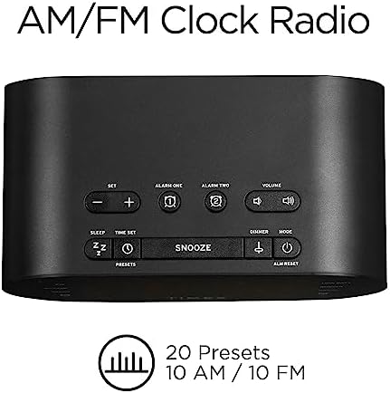 Timex T231G Dual Alarm Clock Radio with Display and Line-in Jack 1