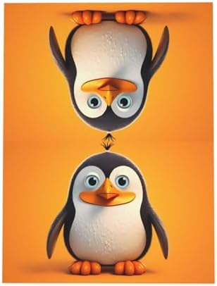 Blue Penguin Print Greeting Card 6x4 with Envelope