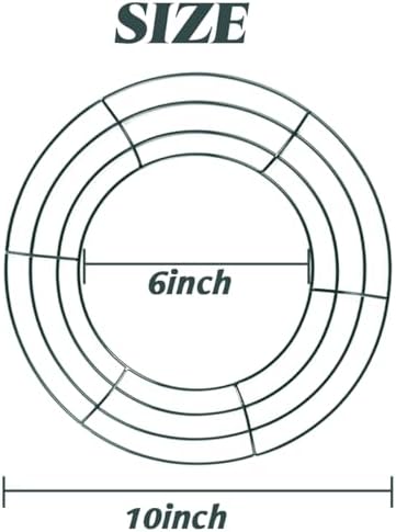 TIHOOD 10PCS 10 Inch Metal Wreath Frame Green