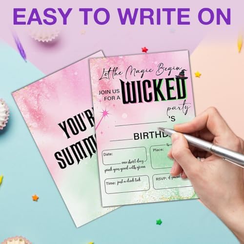 LyoGao Wicked Birthday Invites Cards With Envelopes 20 Pack
