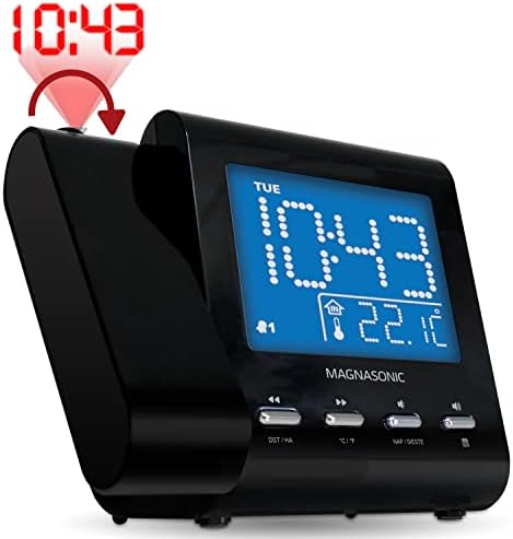 Magnasonic Projection Alarm Clock with AMFM Radio and Battery Backup