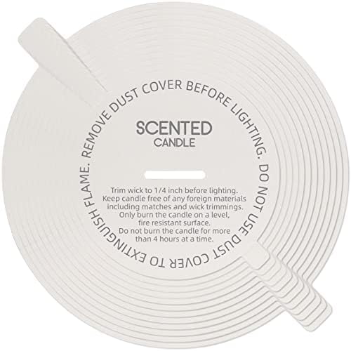 CandMak Candle Dust Covers 48pcs White Matte with Pull Tab 1