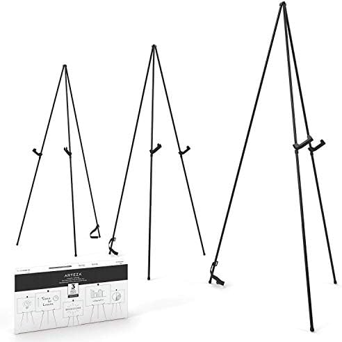 ARTEZA Display Stand Pack of 3 63 Inch Black Portable Easels
