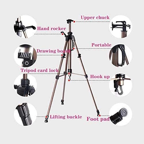 KOMFGT Red Easel with 4K Drawing Board Portable