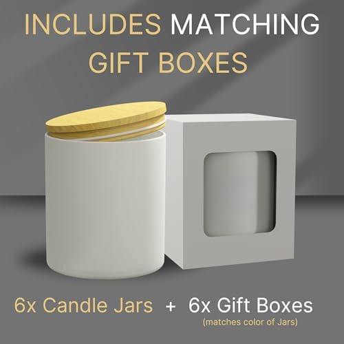 True Candle Frosted Glass Jar with Metal Lid 14oz 6pcs