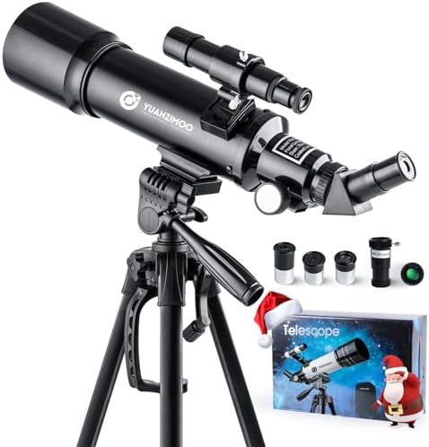 YUANZIMOO 70mm Telescope with Tripod and Carrying Bag Black