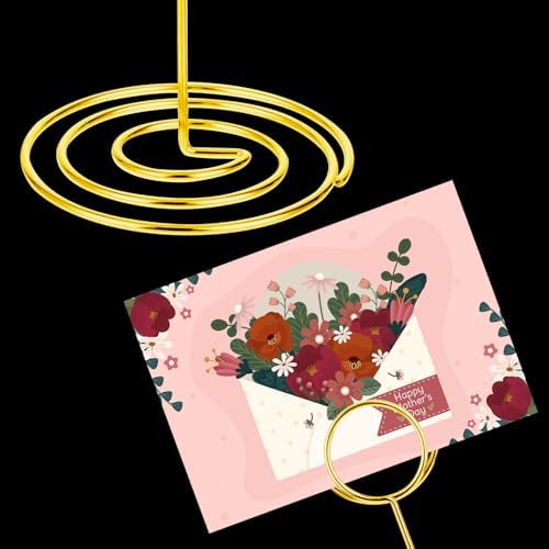 24 Pcs Gold Table Number Holders 3 Sizes