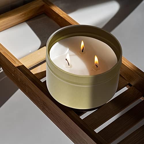 SONVIIBOX 24 Pcs Gold Candle Tins 4oz DIY Kit