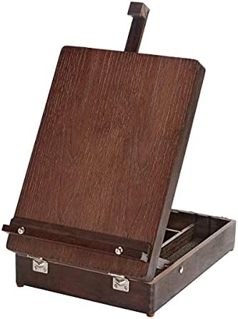 KINGART Adjustable Wood Table Sketchbox Easel