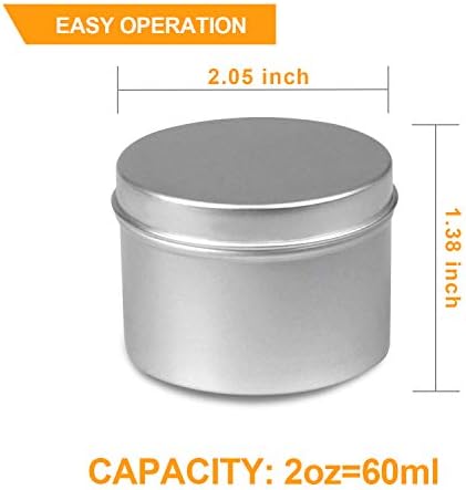 DINGPAI 27pcs Candle Tins 2oz Metal Containers
