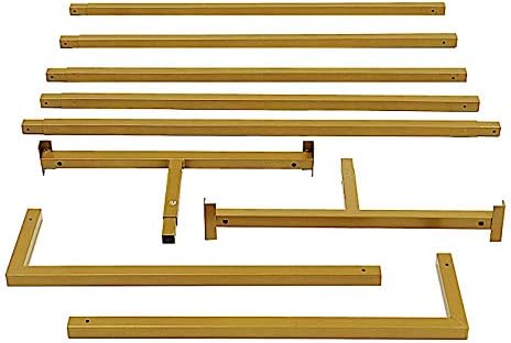 BalsaCircle 8 Foot Gold Metal Square Backdrop Stand Arch