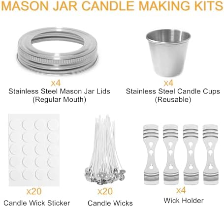 Aikeve Candle Making Kit with Jars Wicks and Accessories