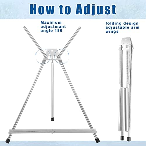 Xinnun 12 Pcs Adjustable Aluminum Easel Stand for Canvas Painting Display