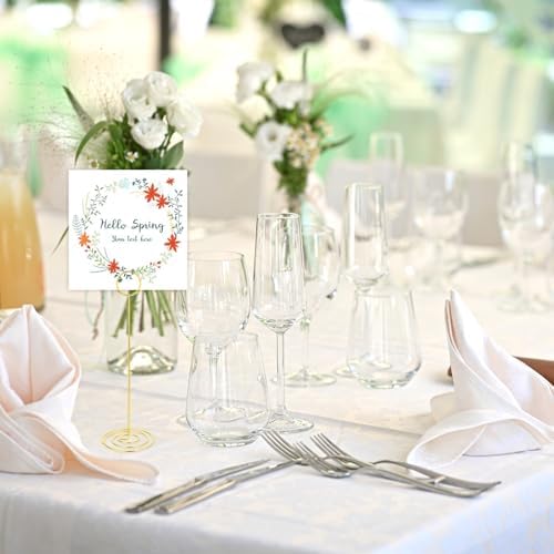 24 Pcs Gold Table Number Holders 3 Sizes
