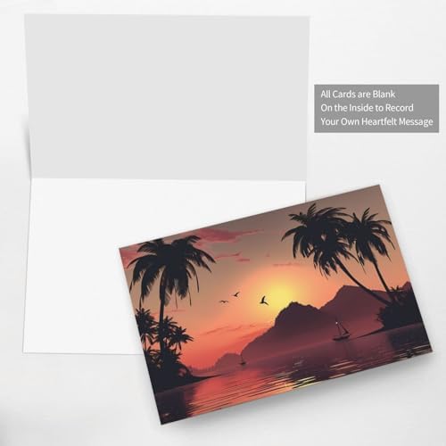 Gray Lake At Sunset Greeting Card with Pearl Luster