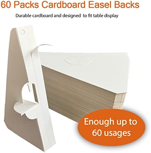 7 Inch Self Stick Cardboard Easel Backs Pack of 60