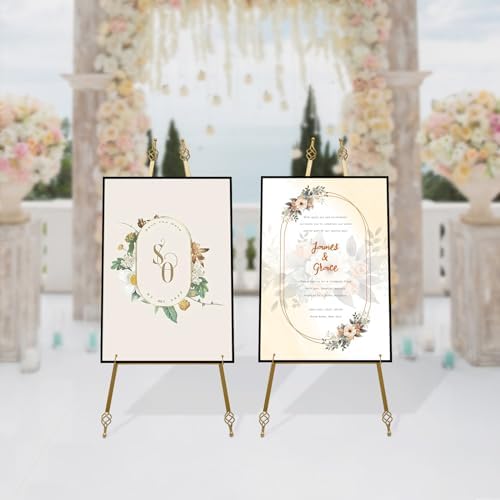 Lunumaos 43 Inch Adjustable Folding Display Easel Set