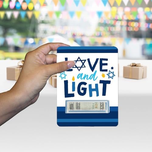 Big Dot of Happiness Hanukkah Menorah Money Holder Gift Set of 6