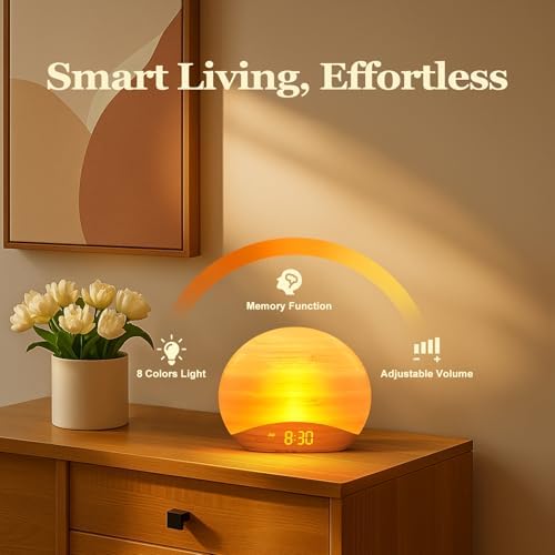 REACHER Sunrise Alarm Clock with Bluetooth and FM Radio