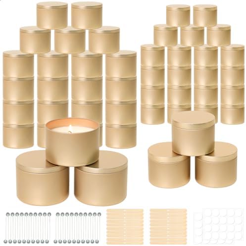 SUPMIND 48 Pack Candle Tins for Candle Making