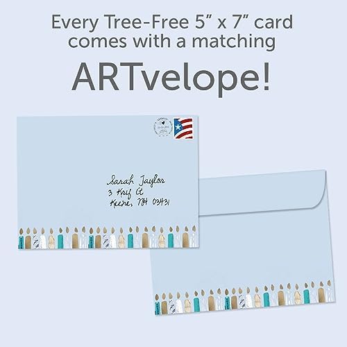 Tree-Free Greetings Hanukkah Card Set 2 Cards Envelopes